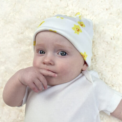 Organic Cotton Baby Hat - Happy Daffodils - Image 4
