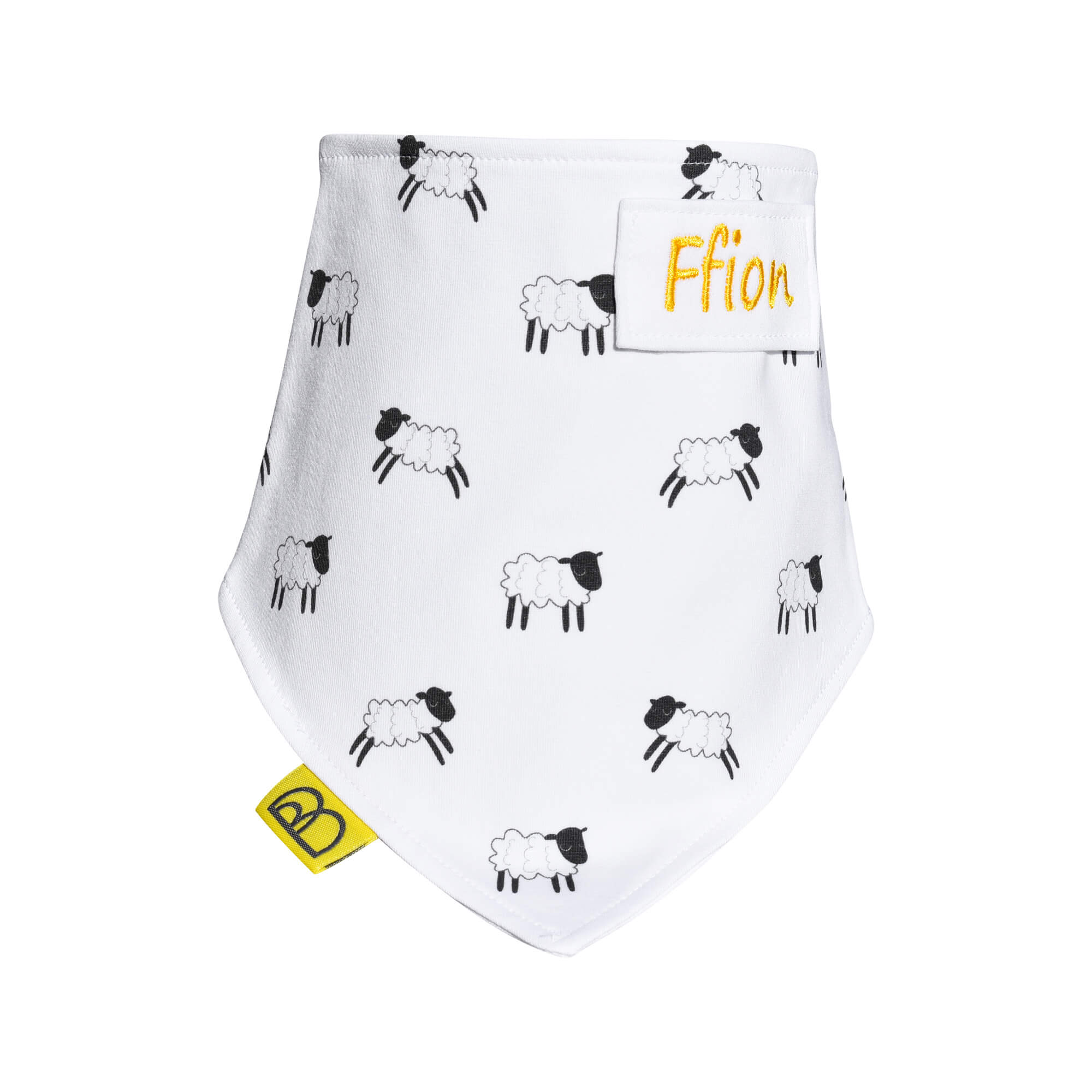 organic baby bib - born to cwtch