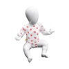 Short Sleeved organic cotton baby bodysuit - Welsh dragon design in red