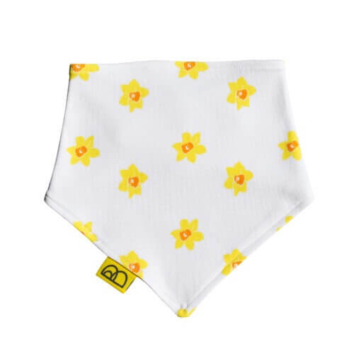 Organic baby bib - Daffodil design.