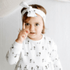 Organic Cotton Baby Headband –  Leaping Lamb Design - Image 3