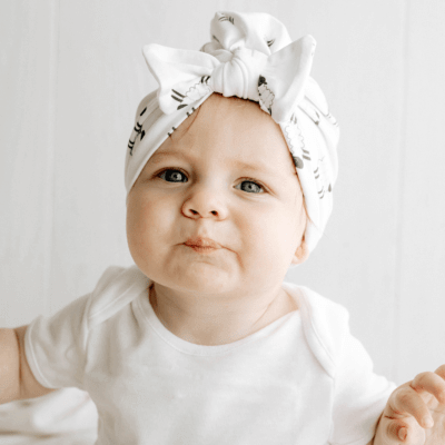 Organic Cotton Baby Turban – Leaping Lambs