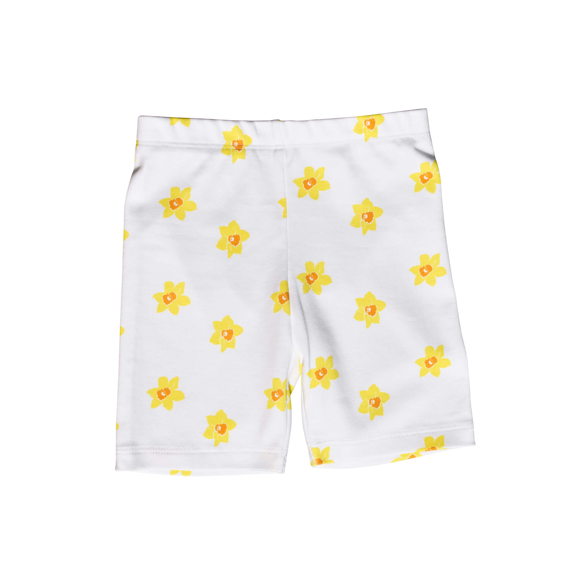 organic baby shorts - daffodil design