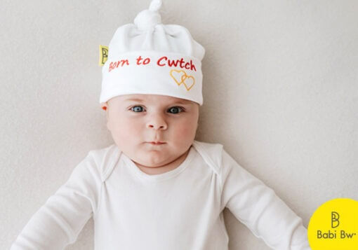 Organic Cotton Baby Hat - Born to Cwtch