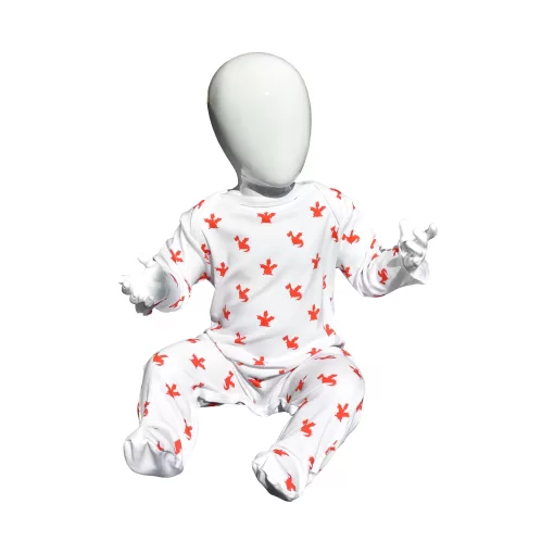 Baby onesie - Red Dragon Pattern. Add babys name to personalise.