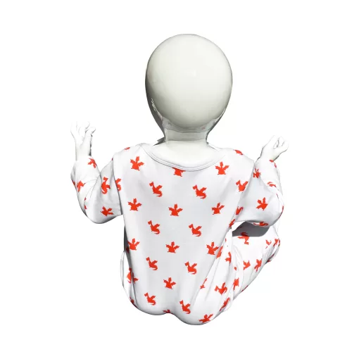 Baby onesie - Red Dragon Pattern. Add babys name to personalise.